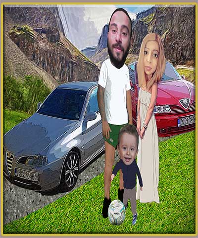 Family caricature