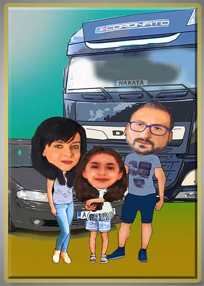 Family caricature