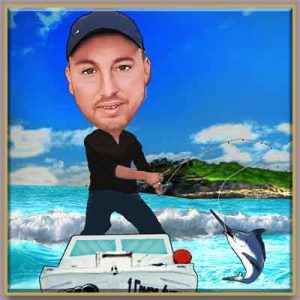 Fisherman caricature