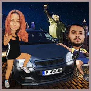 Couple caricature