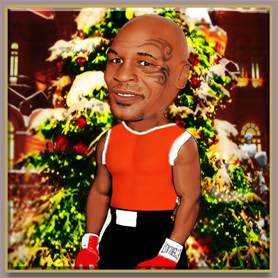 The iron Mike Christmas caricature