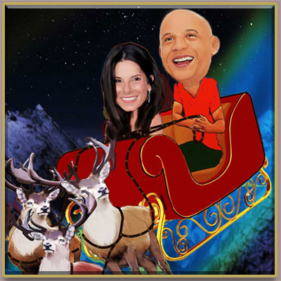 Family Christmas cartoon