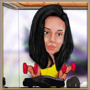 woman-fitness-caricature