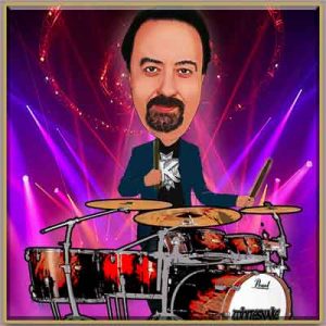 Drummer caricature