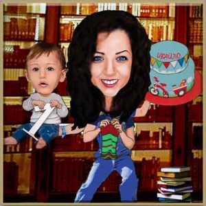 Super mom caricature